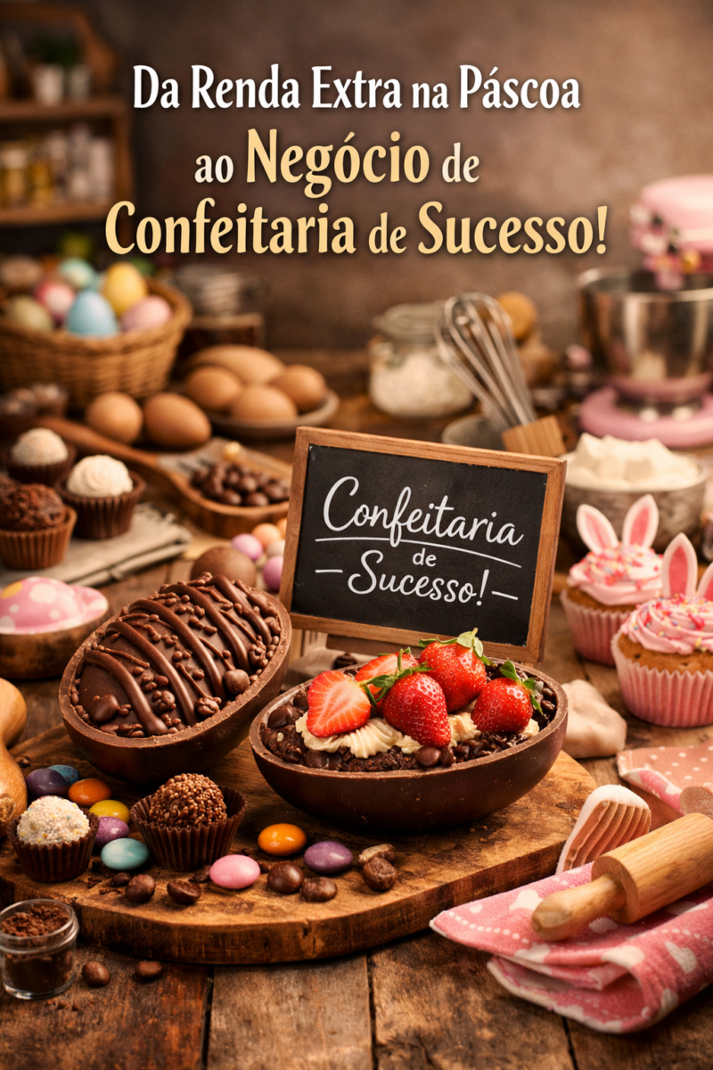 Renda Extra na Páscoa: Como Lucrar Agora e Transformar em um Negócio de Confeitaria de Sucesso
