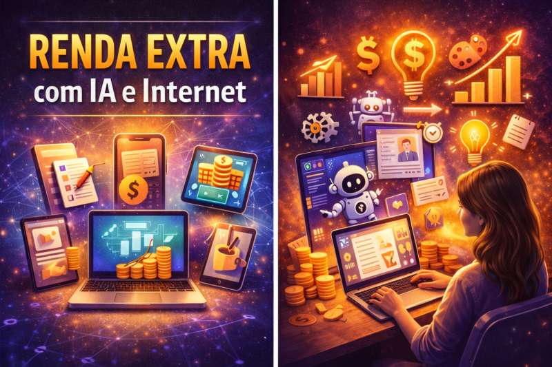 Renda Extra com Inteligência Artificial e Internet: 7 Formas Reais de Ganhar Dinheiro Online em 2026